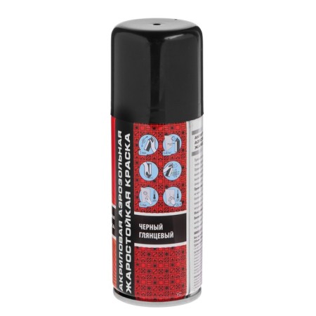 Veslee aerosol paint acrylic, heat -resistant, black, 100 ml-2
