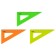Triangle 30*/11 cm Istanm, plastic, transparent, neon colors, mix