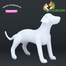 Set: inflatable mannequin (white) with manual pump (mix)