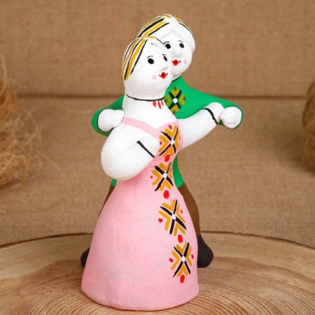 Souvenir "couple", 8 × 10 × 14 cm, Kargopol toy-1