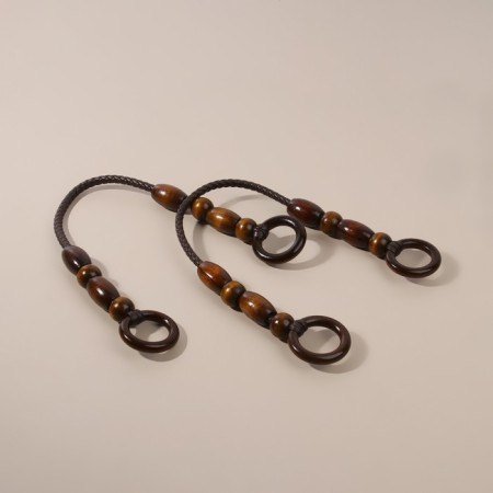 Handles for a bag, 2 pcs, 44.5 × 4.5 cm, brown color-1