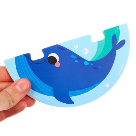 Soft puzzle for kids "Pyramid: Sea Animals", 5 parts, crumb I-6