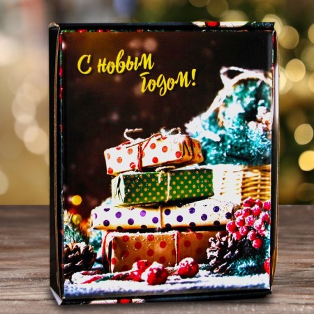 Gift box, lid is, with the Window "New Year's Gifts", 18 x 15 x 5 cm-1
