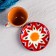Tea couple Rishtan ceramics "Atlas", 220 ml, red mix