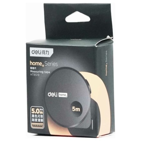Roulette Deli HT8519 104619, Softtach Corps, Black, 5 m x 19 mm-2