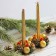New Year's candle with the candlestick "Golden Balls" (set 4 pcs) 4x13x17 cm