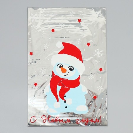 Plastic package "Snowman", 20 x 30 cm, new year-2