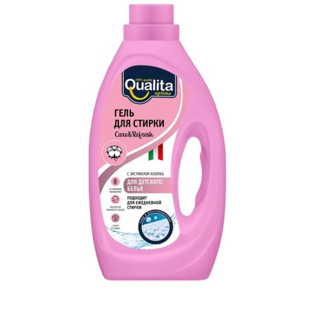 Liquid for washing Qualita, gel, for washing children's linen, 1 liter