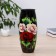 Vase rose with painting on painted glass, D-7; 10x23 cm