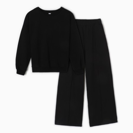 Women's costume (sweatshirt/trousers), black color, size 44-7