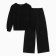 Women's costume (sweatshirt/trousers), black color, size 44