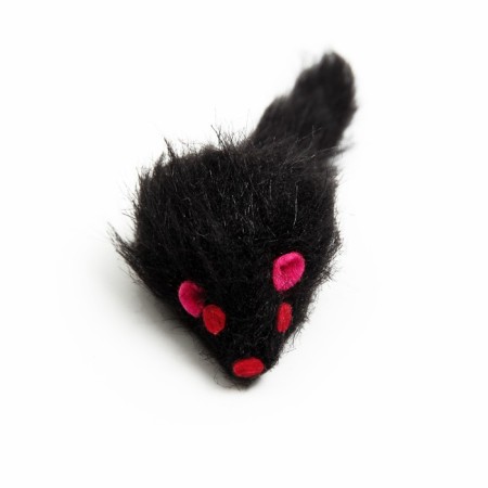 Toy for cats "Mouse Malaya", 5 cm, black-3