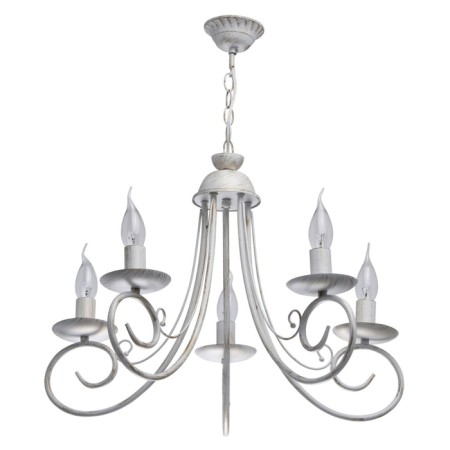 Suspended chandelier "Candle", 5x60W E14, white 52x52x75 cm