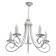 Suspended chandelier "Candle", 5x60W E14, white 52x52x75 cm