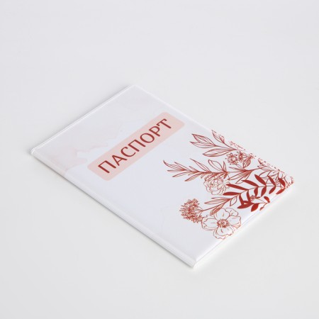 Cover for passport, beige/white color-3