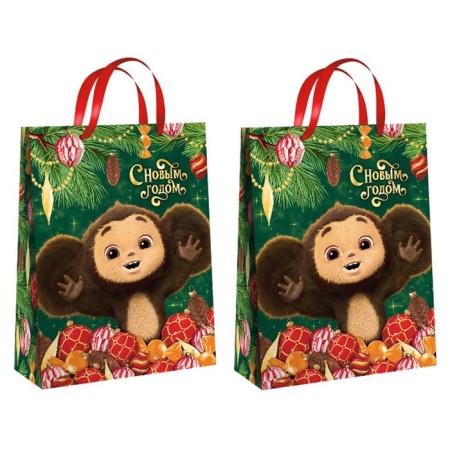 Gift package, 31x40x11.5 cm, packaging, Cheburashka-1