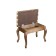 Retro banquet with storage, 550x330x430, medium brown, fabric strip brown.