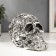 Polystone souvenir "Silver Skull with patterns" 12x16x10 cm