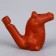 Ceramic "crocodile" whistle for painting 3.4x7.5x5.1 cm
