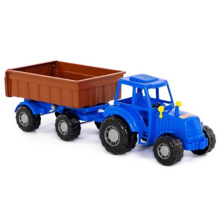 Tractor with trailer No. 1, blue color (in a net)-4