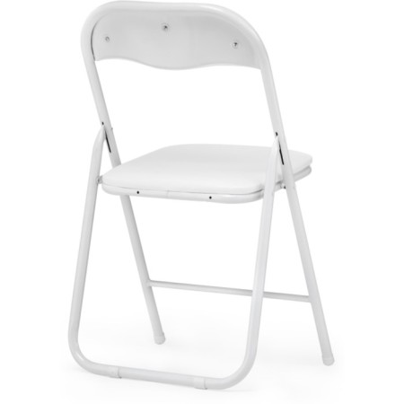 Fold 1 Metal Carcass chair, metal/eco -leather, white/white 43x40x77 cm-3