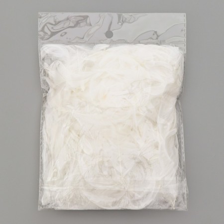 Filler from feathers for balls and gifts, white, 6g.-2