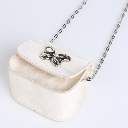 Female bag on a magnet, white color-7