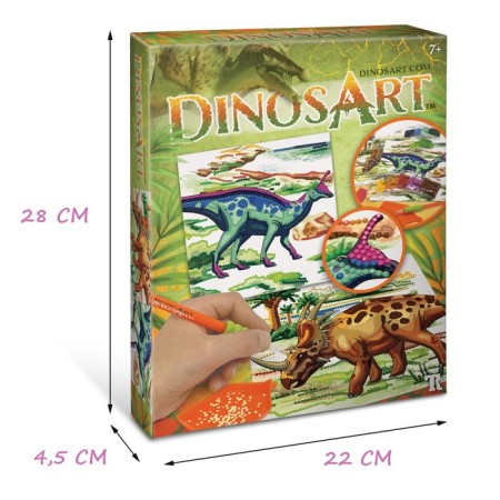 Picture on numbers from rhinestones Dinosart-6