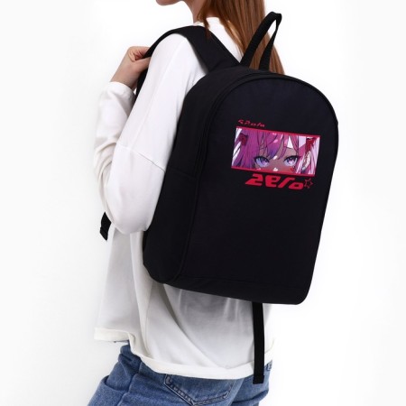 Backpack School Textile "Eye Anime", 38x14x27 cm, black color-6