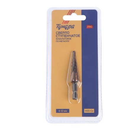 Drill step tundra pro, hss-CO, spiral profile, hexagonal shank, 4-12 mm-3