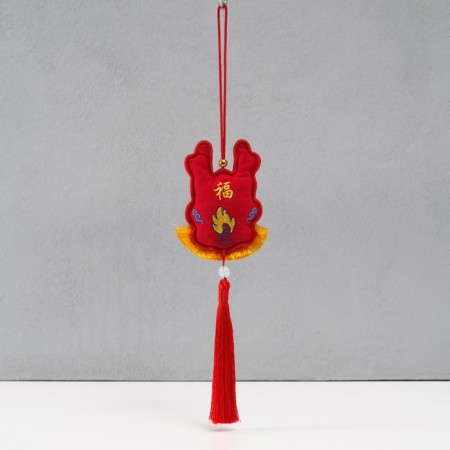 Suspension-Sasha Textile "Dragon" red 2x7.5x24 cm-2