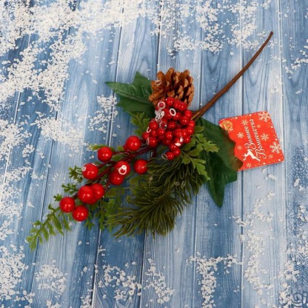 Decor "Winter Magic" needles of berries bumps, 27 cm-2