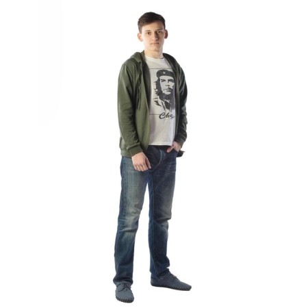 Male hoodies, size 54, khaki color-6