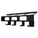 Holder for construction chemistry in banks, wall, with hooks, black