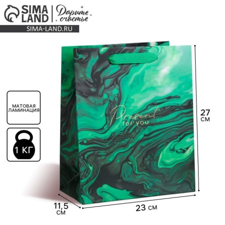 Gift laminated vertical, packaging, Present for You, Ml 23 x 27 x 11.5 cm
