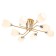 Lamp on the ESCADA rod, 1132/8p Gold. 8x60W, e27, 800x800x200 mm, color gold/silver