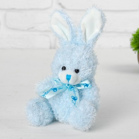 Soft toy "Bunny with a bow", color mix