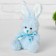 Soft toy "Bunny with a bow", color mix