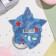 Mini-postcard "February 23" Glitter, Blue Star, 13x13.5 cm