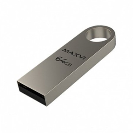 USB flash drive 64 GB MaxVi MK Metallic Silver Monolith, metal / FD64GBUSB20C10MK-1