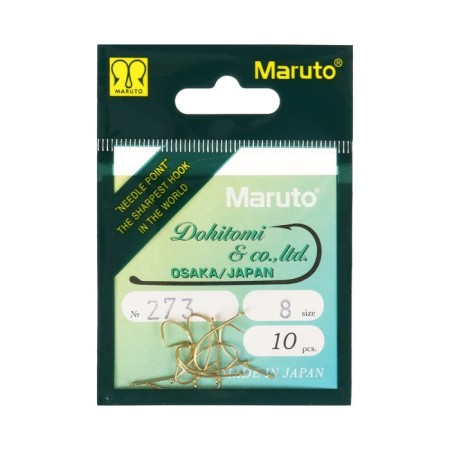 Universal hooks Maruto 273, color GO, No. 8, 10 pcs.
