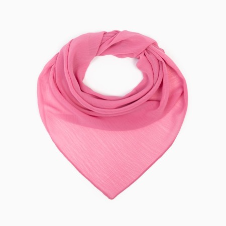 Textile scarf, pink color, size 70x70