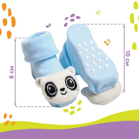 Set of socks - rattles "Panda", 2 pcs, crumb me-3