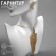 Set 2 objects: earrings, pendant "waterfall" square, white color in gold