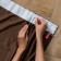 Set of curtains "Bridget", size 2x200x270 cm, brown color