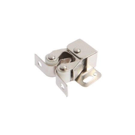 Double roller latch-stop Lockland, iron, nickel color