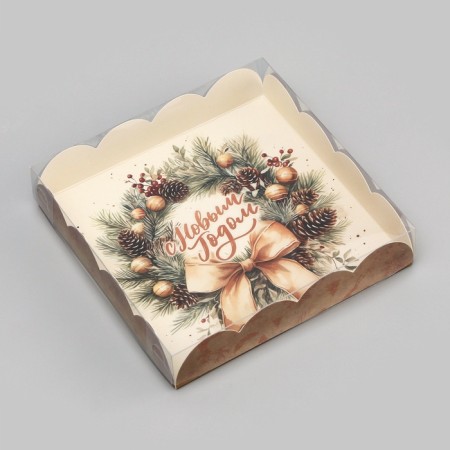 Bearbox, confectionery packaging, "fulfillment of desires", 15 x 15 x 3 cm, new year-1
