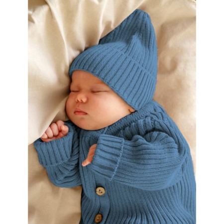 Cap with lapel Children's Amarobaby Pure Love Tot, size 42-44 cm, blue color-2