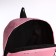 Youth backpack from textiles, 3 pockets, wallet, pink color