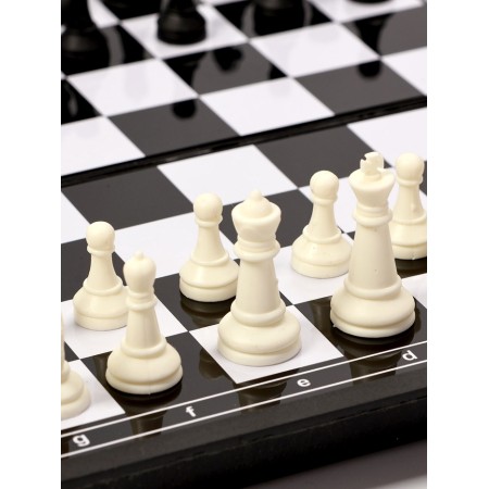 Magnetic chess 20 x 20 cm, King H-3.3 cm, d-1.5 cm, plastic board and figures-6
